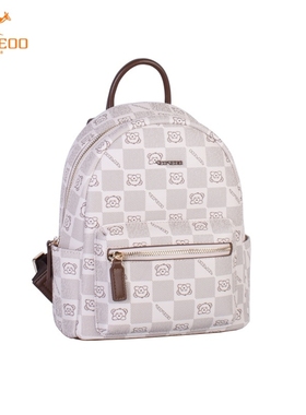 SEOSEOO九州袋鼠女包正品2025新款小众印花双肩包单肩斜挎包78647