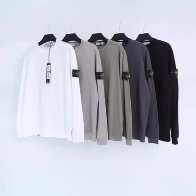 STONE20SS石头长袖罗盘徽章套头休闲男女圆领卫衣岛立体贴袋潮牌