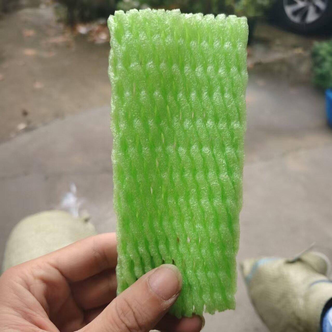 绿色黄色苹果梨李子水果网套泡沫发泡包装猕猴桃橙子防震网兜网袋