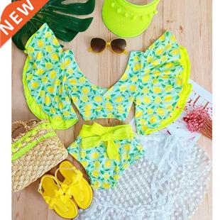 Bikini Ruffles Style Sets Girls Kids Summer FOCUSNORM