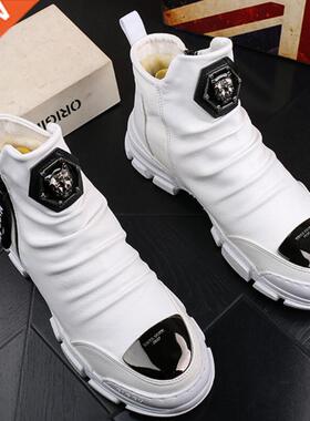 New black gold madman lion casual shoes, masculine men's cas