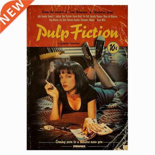 Poster Retro Kraft Movie Bar Fiction Paper Room Pulp