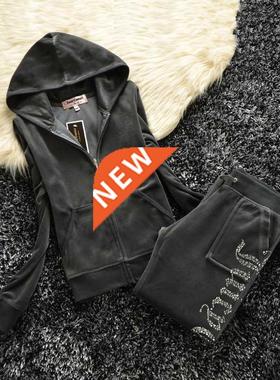 Spring/Fall 2021 Women's Brand Velvet Fabric Velour Tracksui