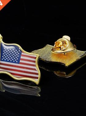 American Flag Hat Tie Tack Badge D Waving Lapel Pin nited S
