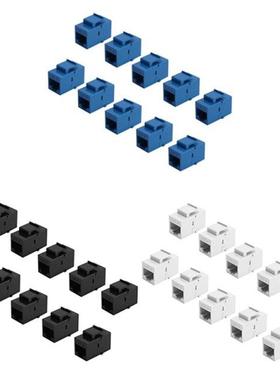 10Pcs RJ45 Connector Keystone Jack Cat6 Extenson Coupler Et