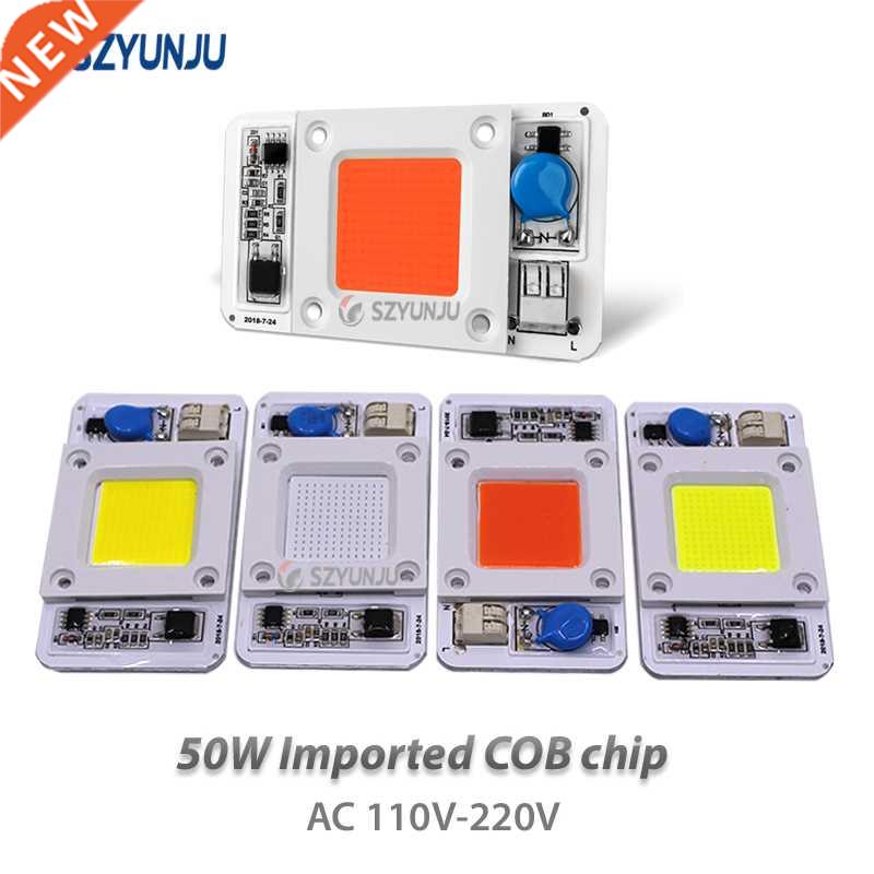 LED 50W COB Bulb Smart IC AC 220V 110V Driver White Warm Coo