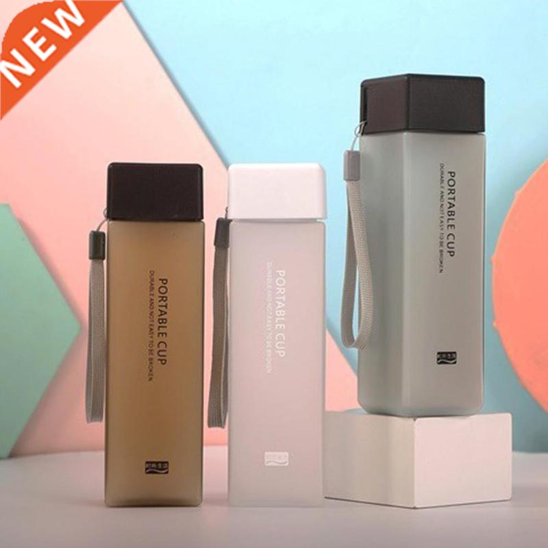 1 Piece Transparent Square Plastic Frosted Water Cup Outdoo