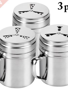 3pcs Spice Jar Rotating Cover Salt Sugar Bottle Multi-purpos