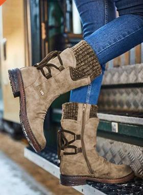 Women Ankle Boots Winter 2021 Side Zipper Snow Boots Booties