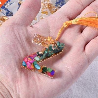 Shiny English Alphabet Numbers Keychain Mould Silicone Epoxy