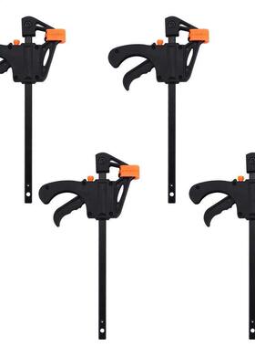 Plastic F Clamps Set 4-Piece, 100mm 4 inch Bar F Clamps Gri