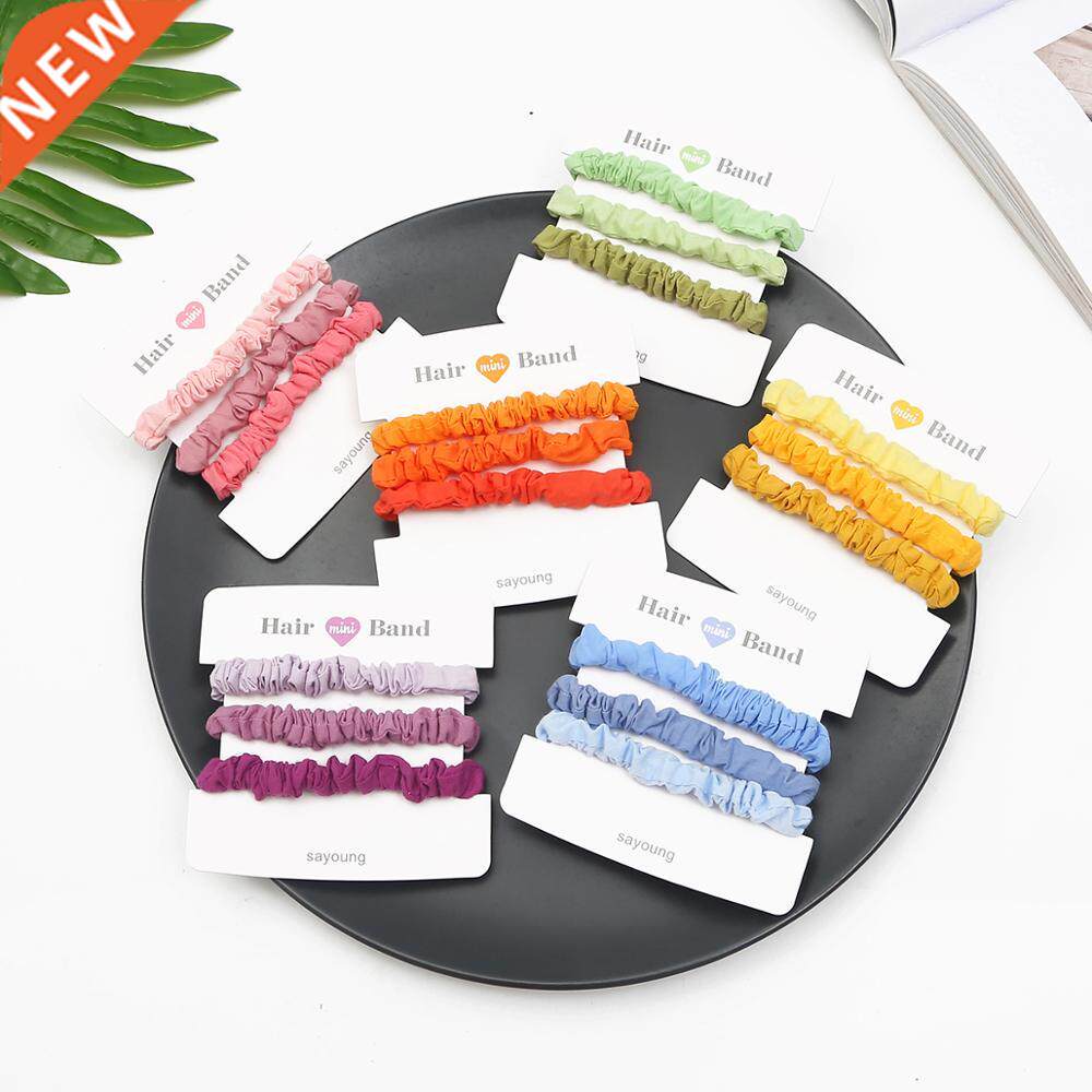 3 pcs Large Intestine Hair Scrunchie Rings High Elastic Grad