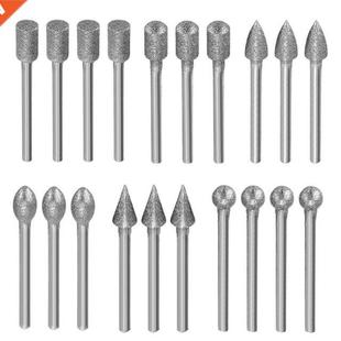 Diamond Burr Carving 3mm Rotar Engraving Shank Cut 20Pcs Bit