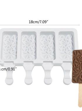 4 Cavities Hill Popsicles Mold Non-stick Silicone Ice Cream