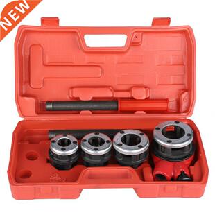 4 Dies Manual Plumber Pipe Threading Kit 1/2