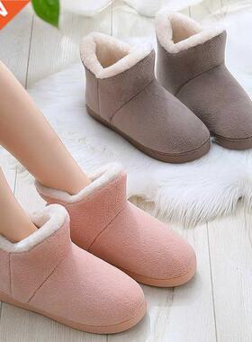 Fashion Women Booties for Winter High Top Slippers Home Fur