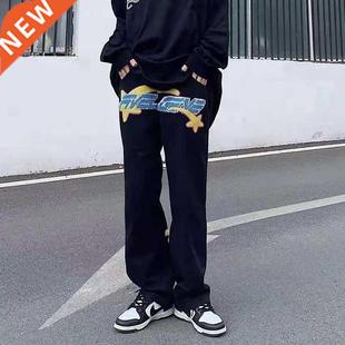 Jeans Men Harajuku High Letter Baggy Stars Embroidery Street