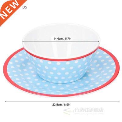 Dessert Plate Bowl Dish Set Imitation Porcelain Fruit Salad