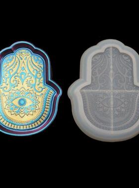 Hamsa Hand Tray Resin Mold Palm Amulet Epoxy Resin Mold Hams