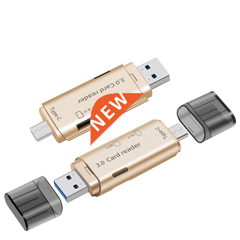 Multi Function Two In One Double Head Type-C Card Reader SD
