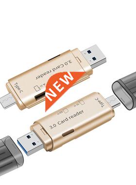 Multi Function Two In One Double Head Type-C Card Reader SD
