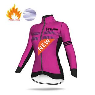 Fleece Long Sleeve Women Jersey Thermal Cycling Jacke Winter