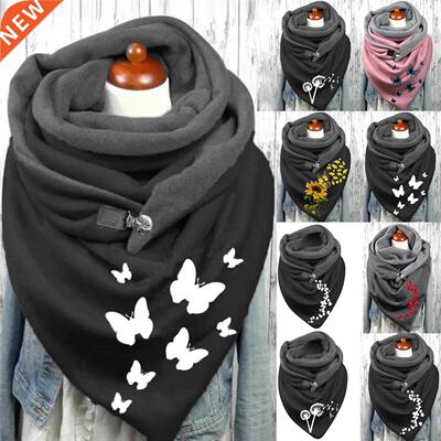 Fashion Women BUtterfly Print Scarf Hijabs Female Soft Wrap
