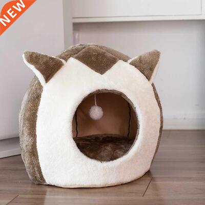 Cute Cartoon Cats Nest Autumn Winter Warm Soft Plush Puppy S