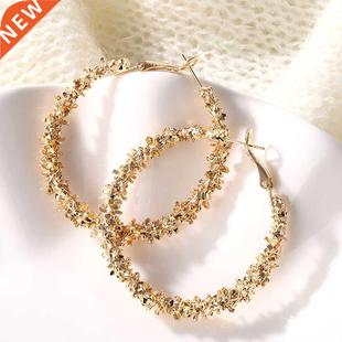 IPARAM 2021 New Big Circle Round Hoop Earrings for Women&amp