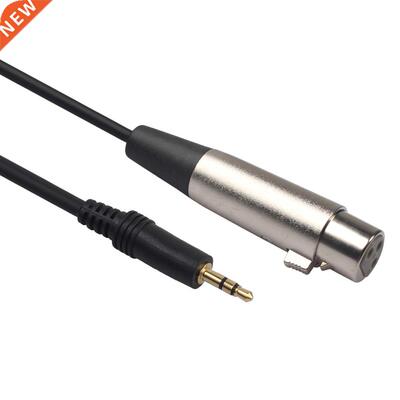 3Pin XLR Femle Cble to 3.5mm Mle Gold-plted Stereo Mic