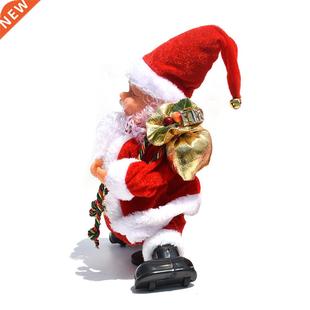 WholesaleMusic Christmas Ornament Electric Santa Claus Doll