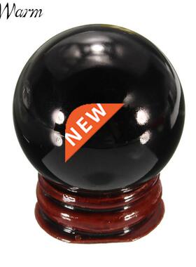 New 40mm Natural Black Obsidian Sphere Crystal Healing Ston