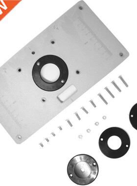 Aluminum Router Table Insert Plate with 4 Rings and Screws f