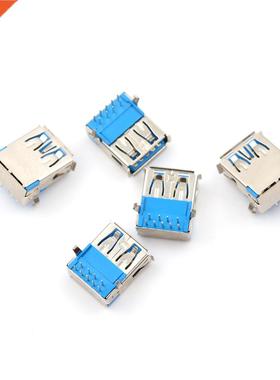 5 Pcs 90 degrees USB3.0 Type DIP Type A Female Right Angle 9