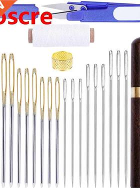 24 PCS Large Eye Sewing Needles Blunt Needle and Sharp Need