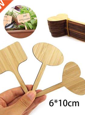 10*6cm T-Type Bamboo Plant Labels Eco-Friendly Wooden Flower