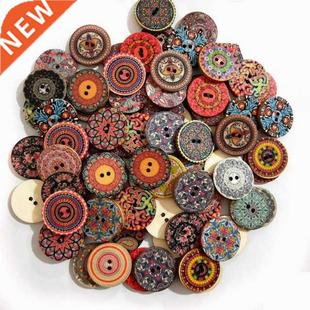 Wood Buttons for 50pcs Sewing series Handwork Scrapboo Retro