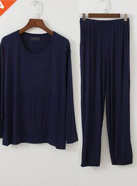 Plus Size 8XL 150KG spring summer Long Sleeve Men Pajamas Se