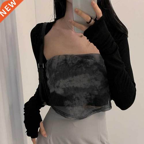 Women Shrug Cropped Cardigan Top Bodycon Slim Fit Sunscreen