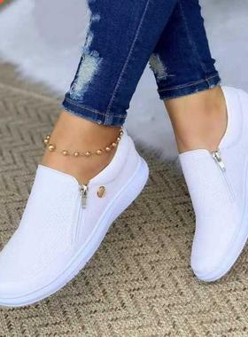Platform Sneakers White Woman Vulcanize Shoes Femme Tenis Co