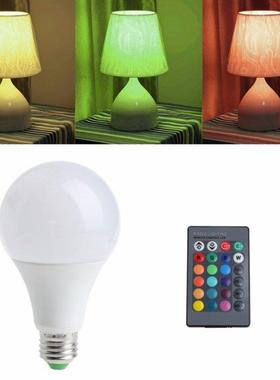 1PC Remote Control Wireless 85-265V E27 LED 20W 16 Colors RG