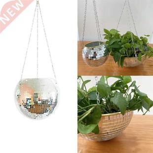 Disco Ball Hanging Flower Pot For Indoor Plants Bohemian Sty