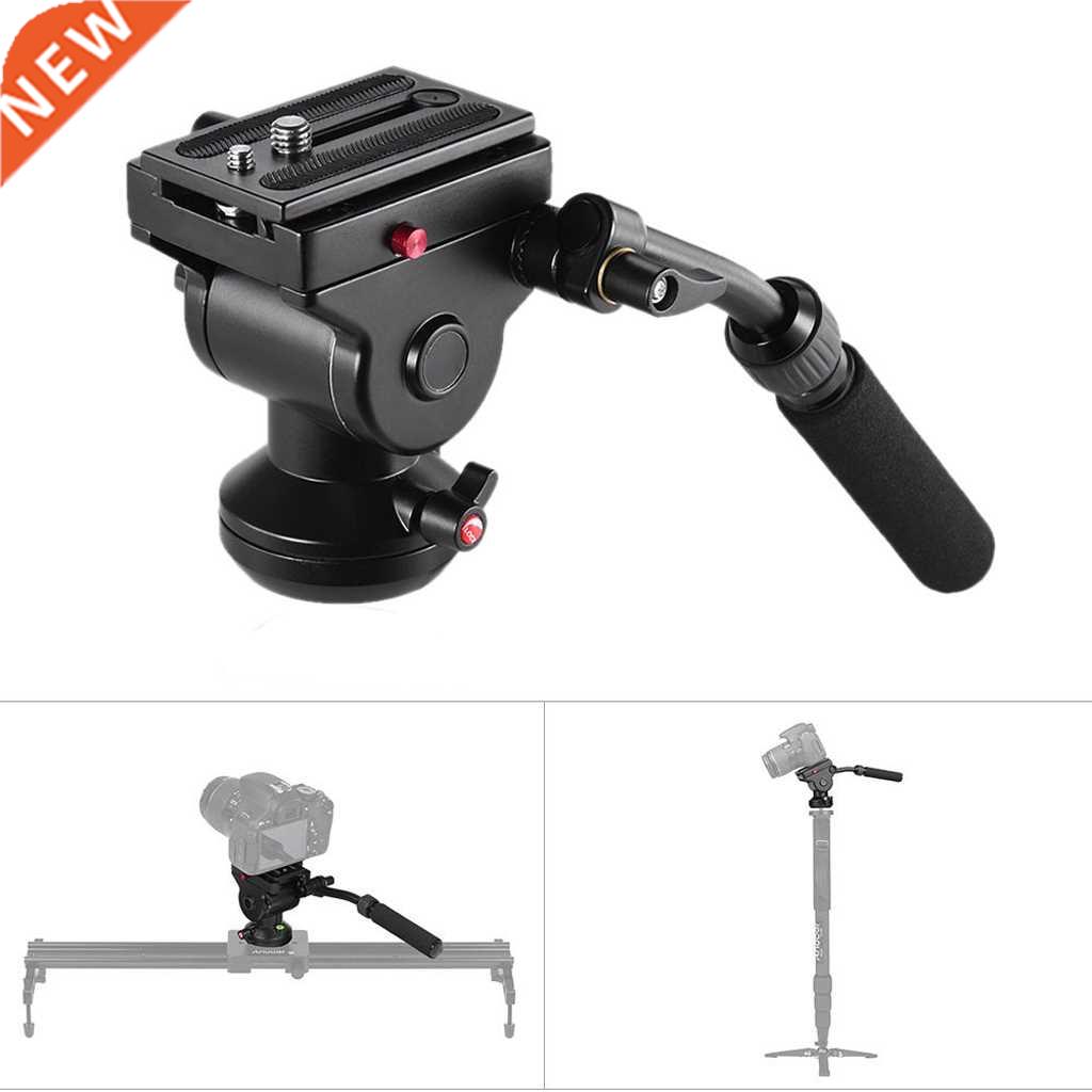 Video Fluid Head with Handle Quick Release Plates For Canon
