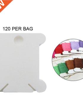 120PCS/Set Plastic Bobbins Floss Set Spool Thread Card Embro