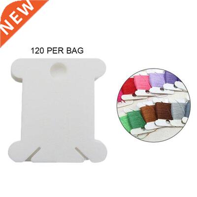 120PCS/Set Plastic Bobbins Floss Set Spool Thread Card Embro