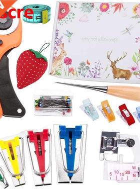 Fabric Bias Tape Makers Kit With Quilting Rotary Cutters, Se