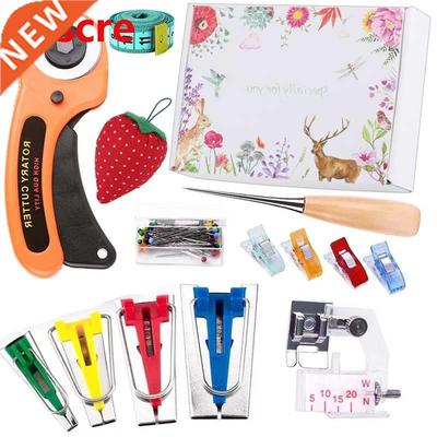 Fabric Bias Tape Makers Kit With Quilting Rotary Cutters, Se
