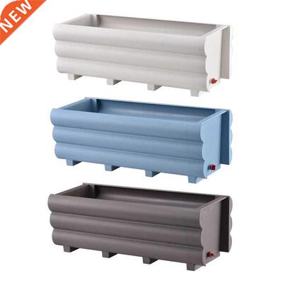 Rectangle Flower Pot Succulent Planter Imitation Wood Garden