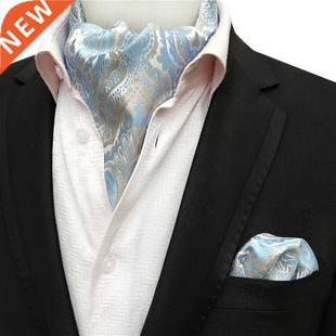 Woven Pocket Ascot with Scarf Formal Quality High Set Men