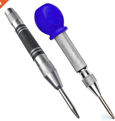 2Pcs Automatic Center Punch Center Hole Punch Set For Wood,